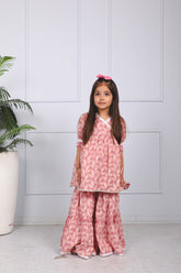 Blush Leaf Sharara Set