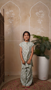 Pista Swan Kurta Set