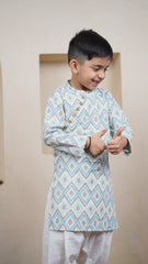 Azure Ikat Kurta Set
