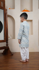 Azure Ikat Kurta Set