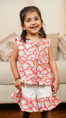 Rainbow Ruffle Co-ord Set