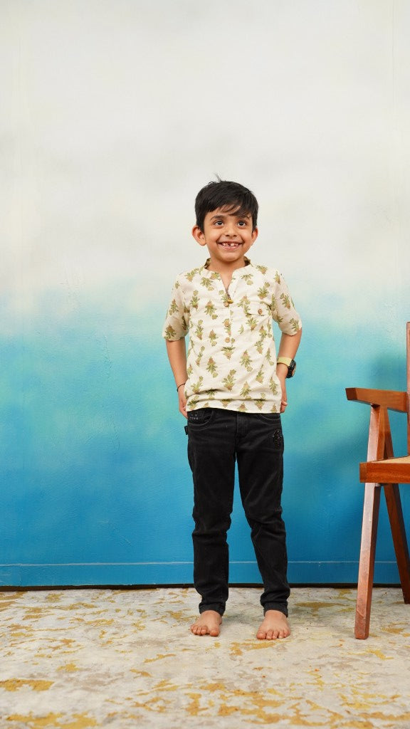 Pine Printed Kurta Shirt